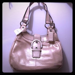 Coach Soho Gold Leather Hobo